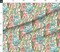 Happy Cats Botanical Bright Pastel Colorful Cheerful Custom Printed Fabric by Spoonflower Various Fabrics by the Yard or Fat Quarter